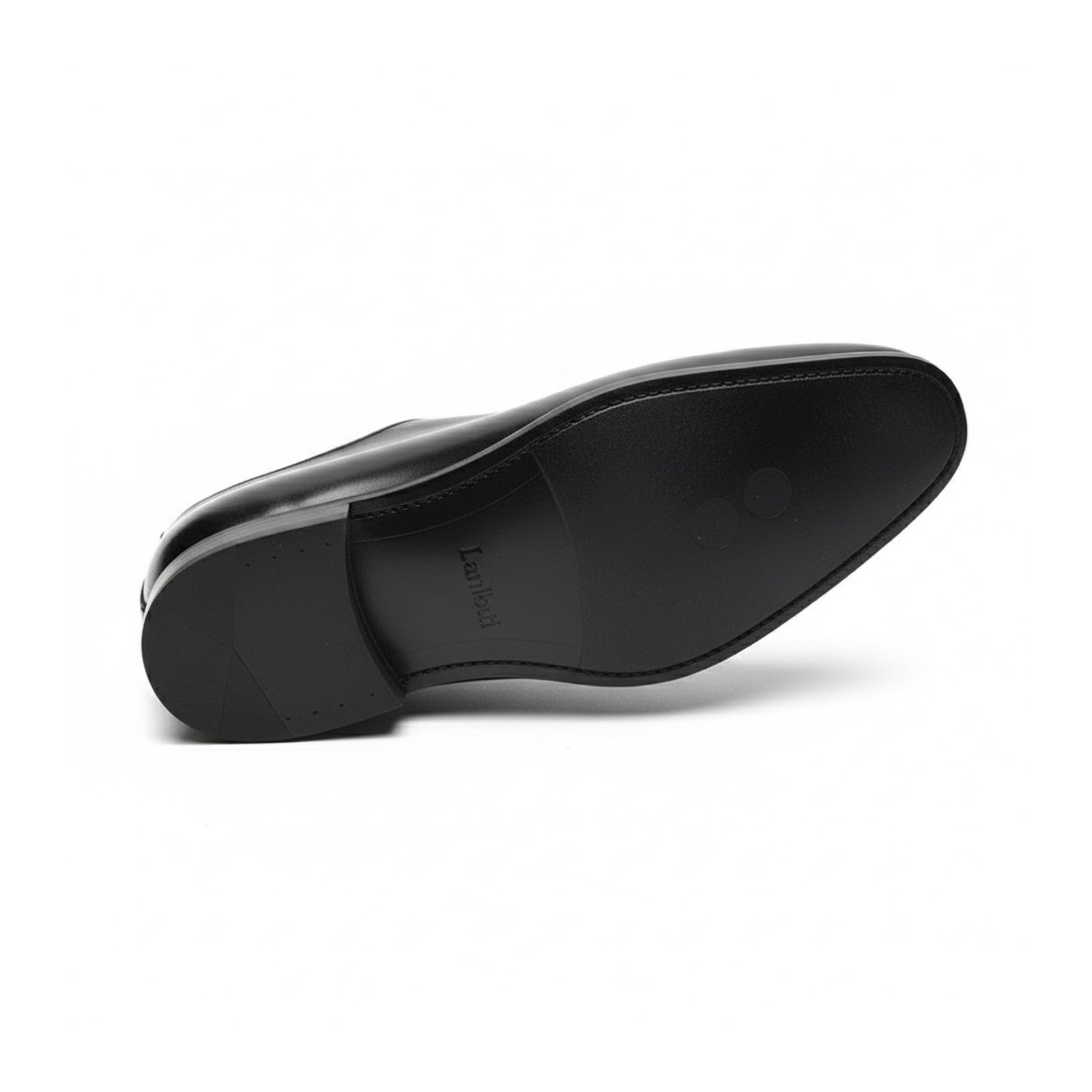 sole-view - Men's Black Leather Oxford Brogue Shoes