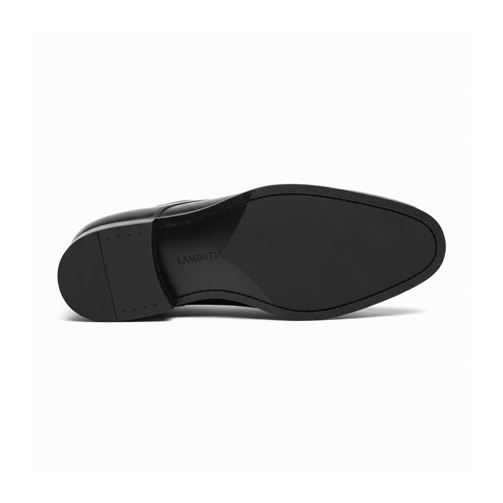 sole-view - Men's Black Leather Oxford Dress Shoes
