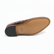 sole-view - Men's Black Leather Wingtip Oxfords