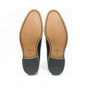 sole-view - Men's Black Leather Zip Boots with Cuban Heel