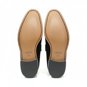 sole-view - Men's Black Suede Monk Shoes