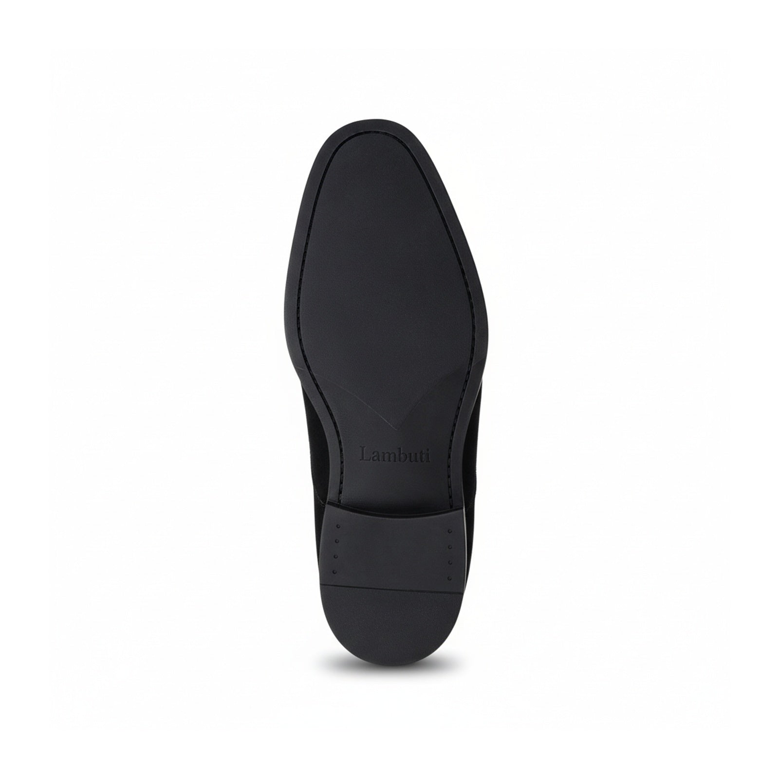 sole-view - Men's Black Suede Oxford Dress Shoes
