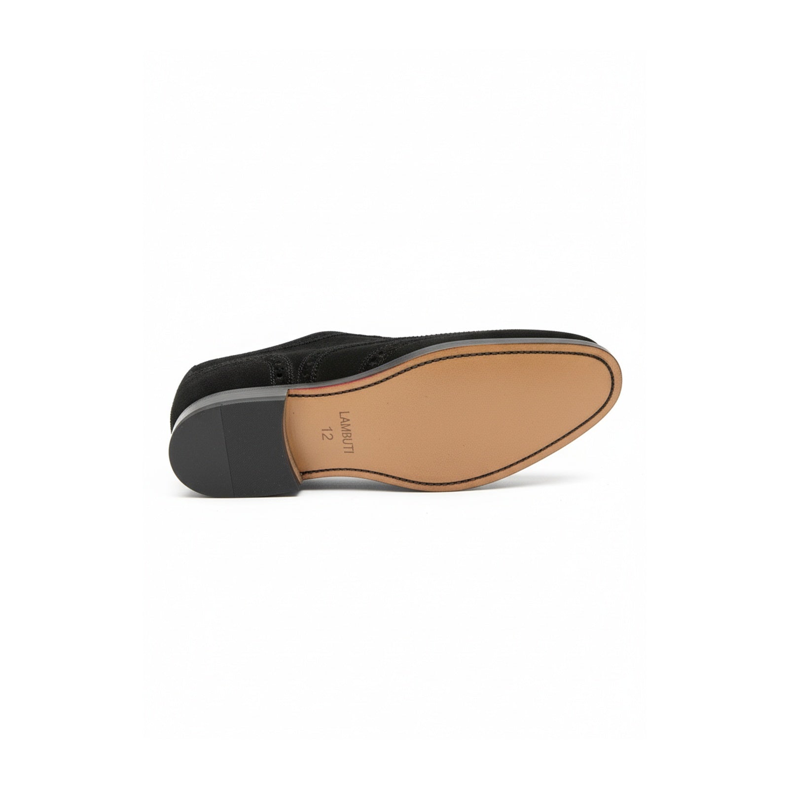 sole-view - Men's Black Suede Oxford Dress Shoes