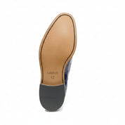 sole-view - Men's Blue Alligator Leather Shoes with Goodyear Welted Sole