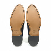 sole-view - Men's Blue Crocodile Embossed Leather Oxford Shoes