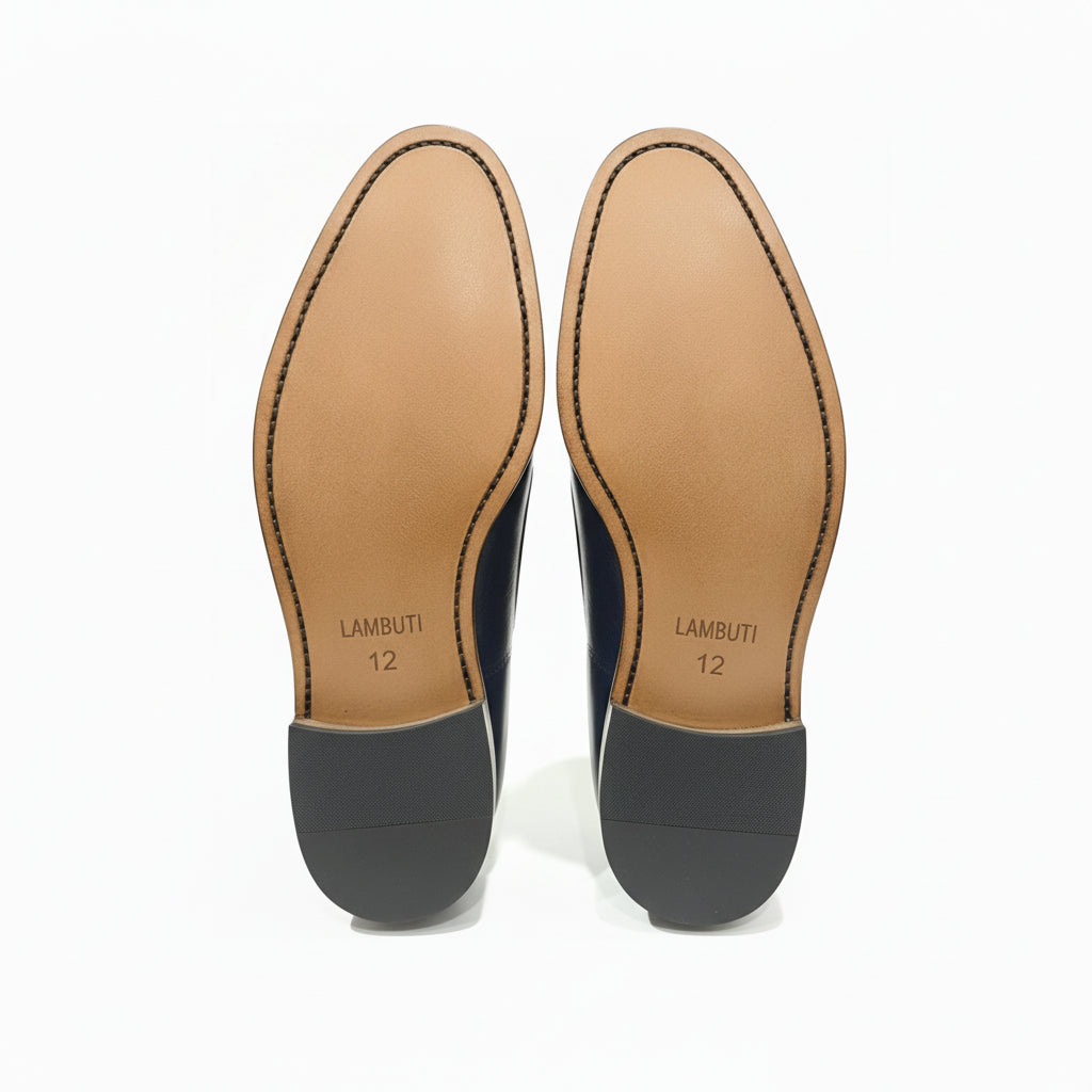 sole-view - Men's Brown Cow Leather Loafers