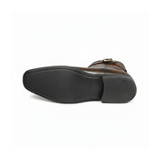 sole-view - Men's Brown Leather Ankle Boots