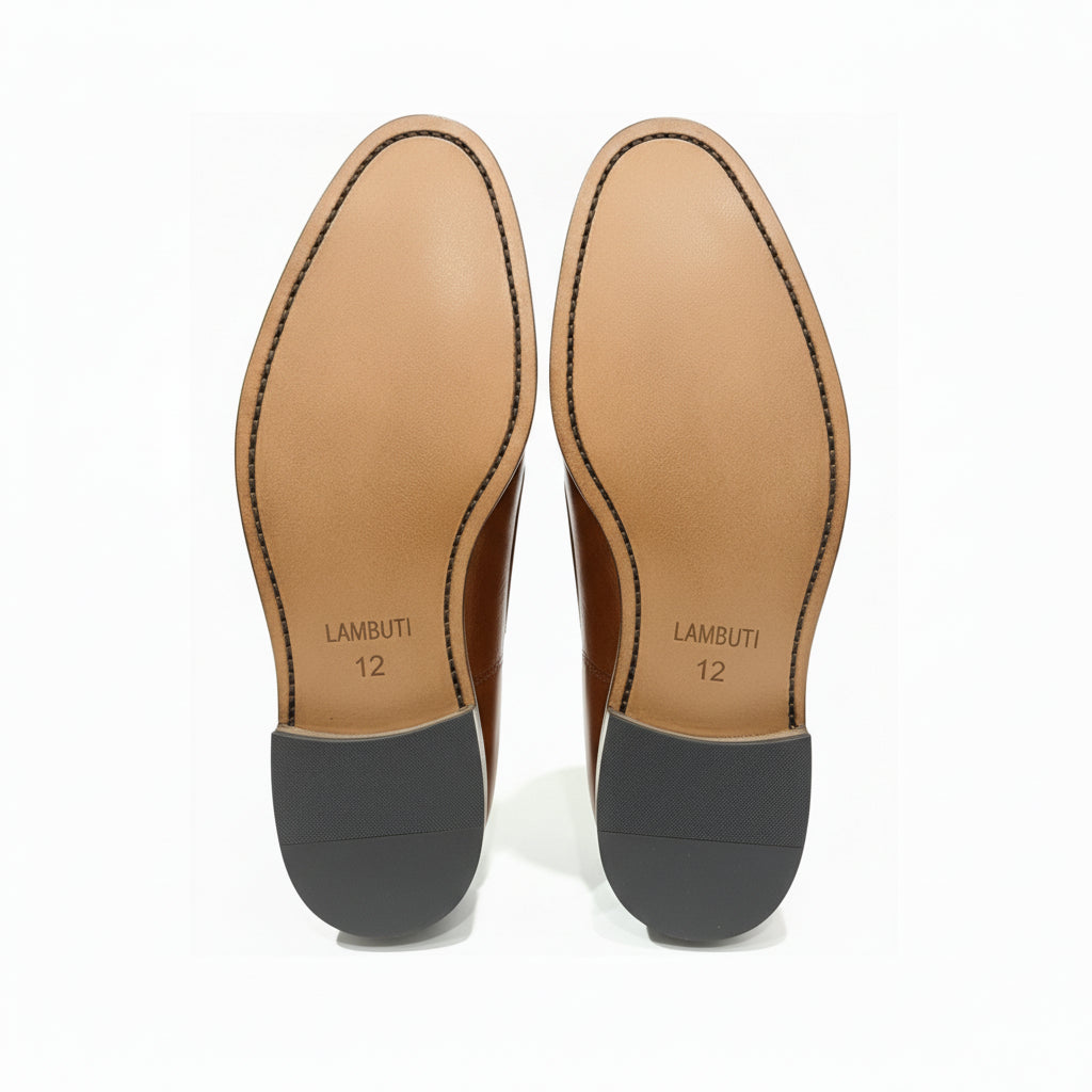 sole-view - Men's Brown Leather Boat Shoes