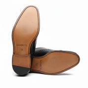 sole-view - Men's Brown Leather Brogue Dress Shoes