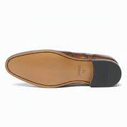 sole-view - Men's Brown Leather Brogue Dress Shoes