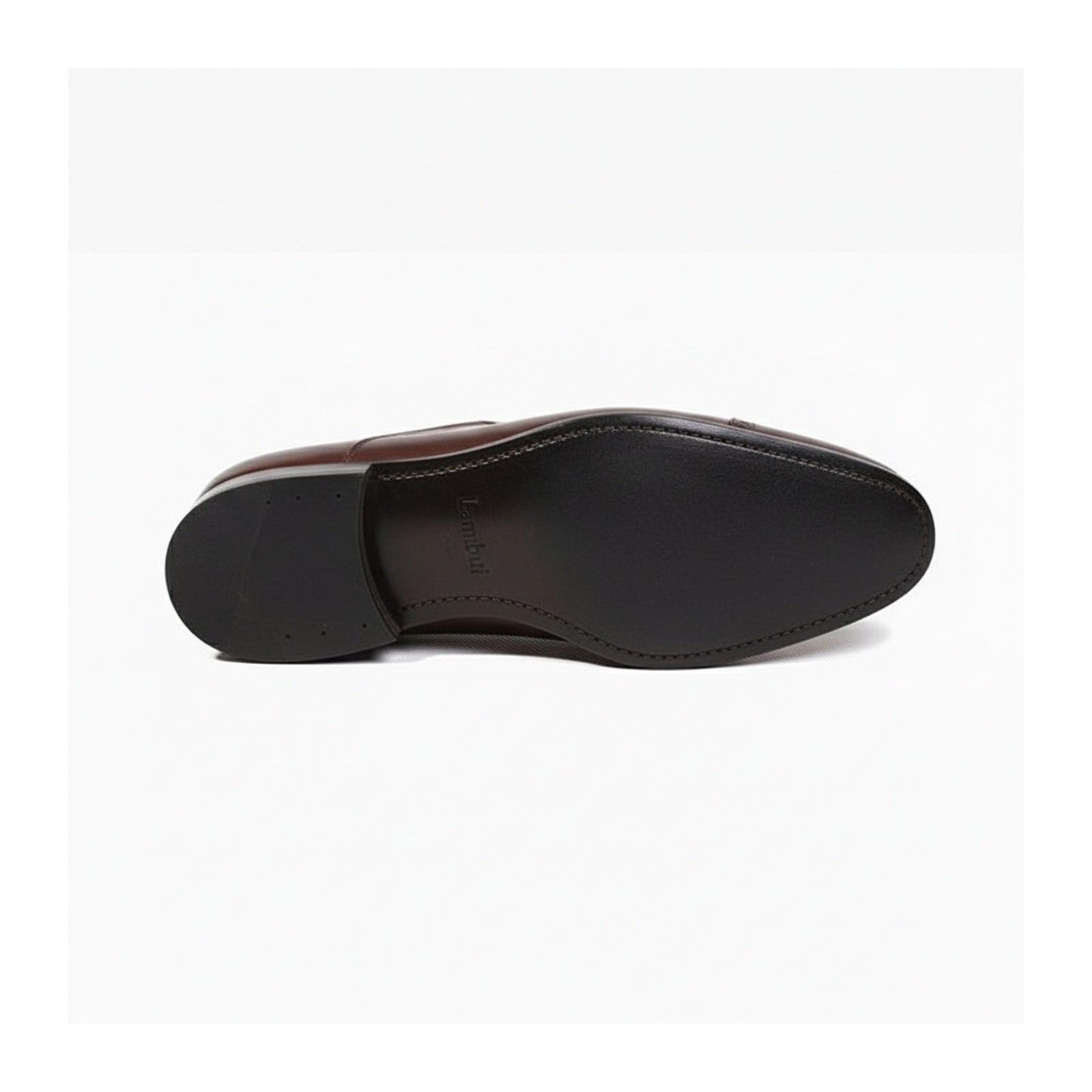 sole-view - Men's Brown Leather Cap-Toe Oxford Shoes