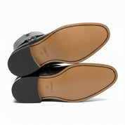 sole-view - Men's Brown Leather Chelsea Zipper Boots
