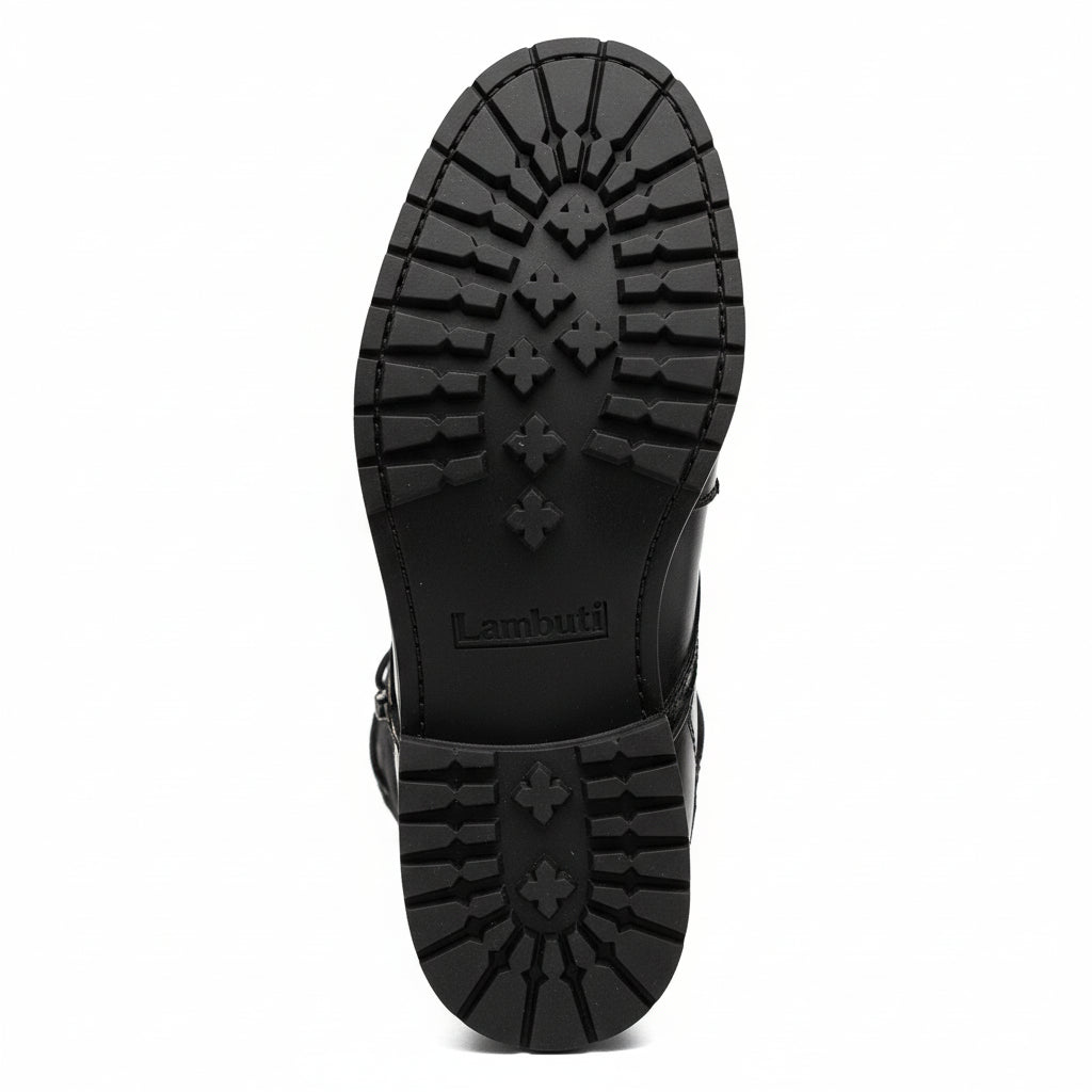 sole-view - Men's Brown Leather Combat Boots
