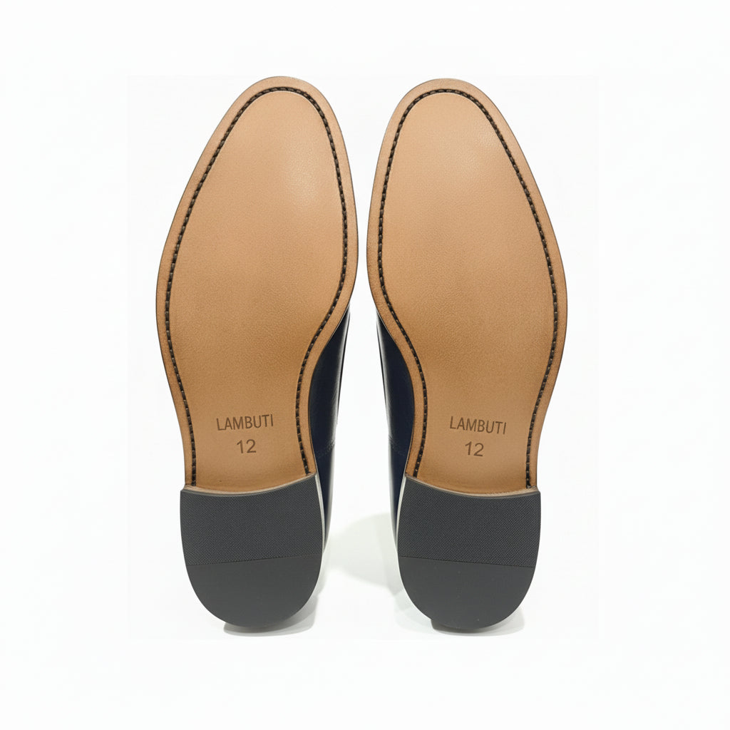 sole-view - Men's Brown Leather Derby Shoes