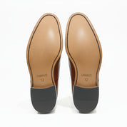 sole-view - Men's Brown Leather Double Buckle Oxford Shoes