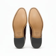 sole-view - Men's Brown Leather Double Monk Strap Shoes