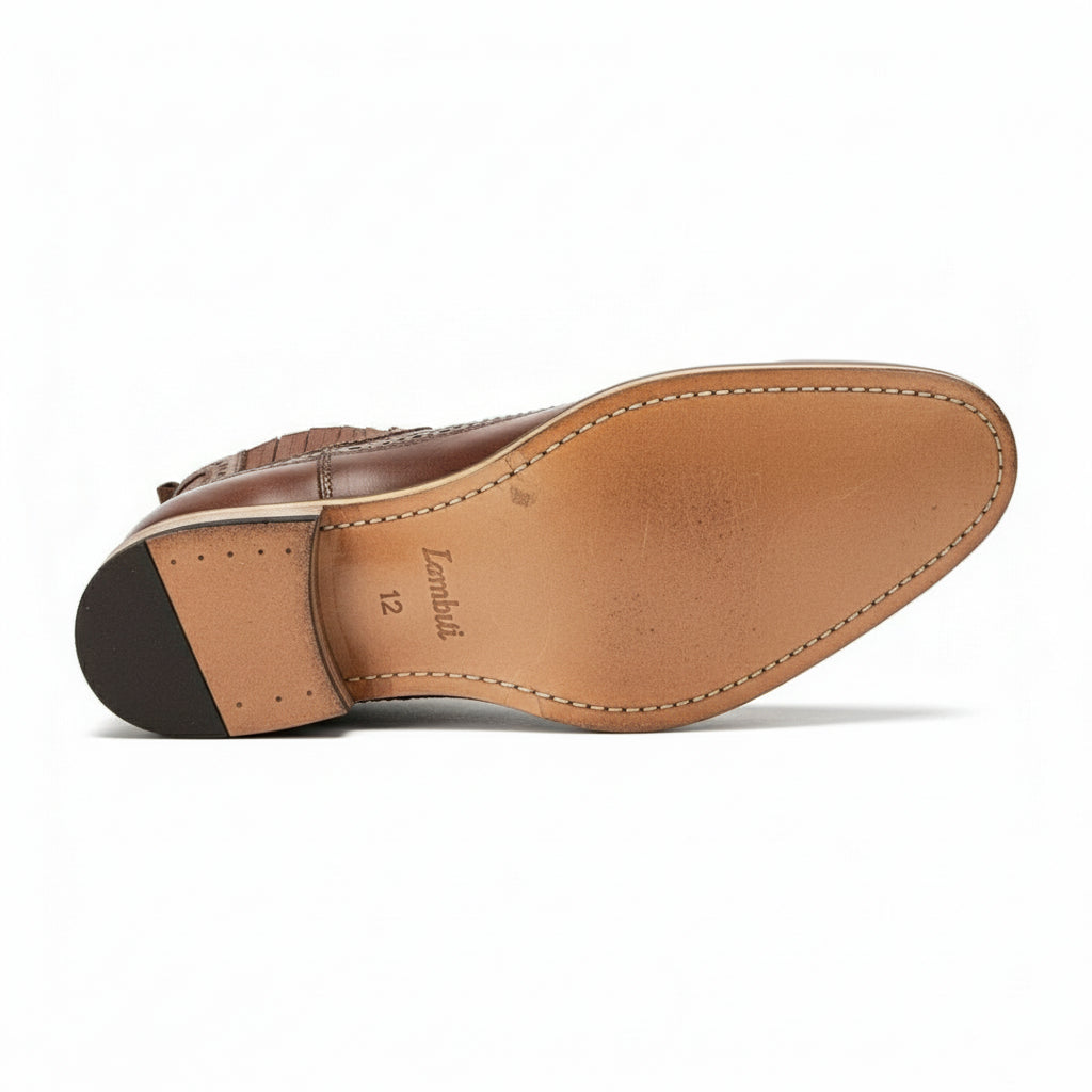 sole-view - Men's Brown Leather Dress Boots