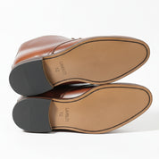 sole-view - Men's Brown Leather Dress Boots