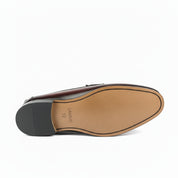 Men's Brown Leather Driving Shoes - sole-view