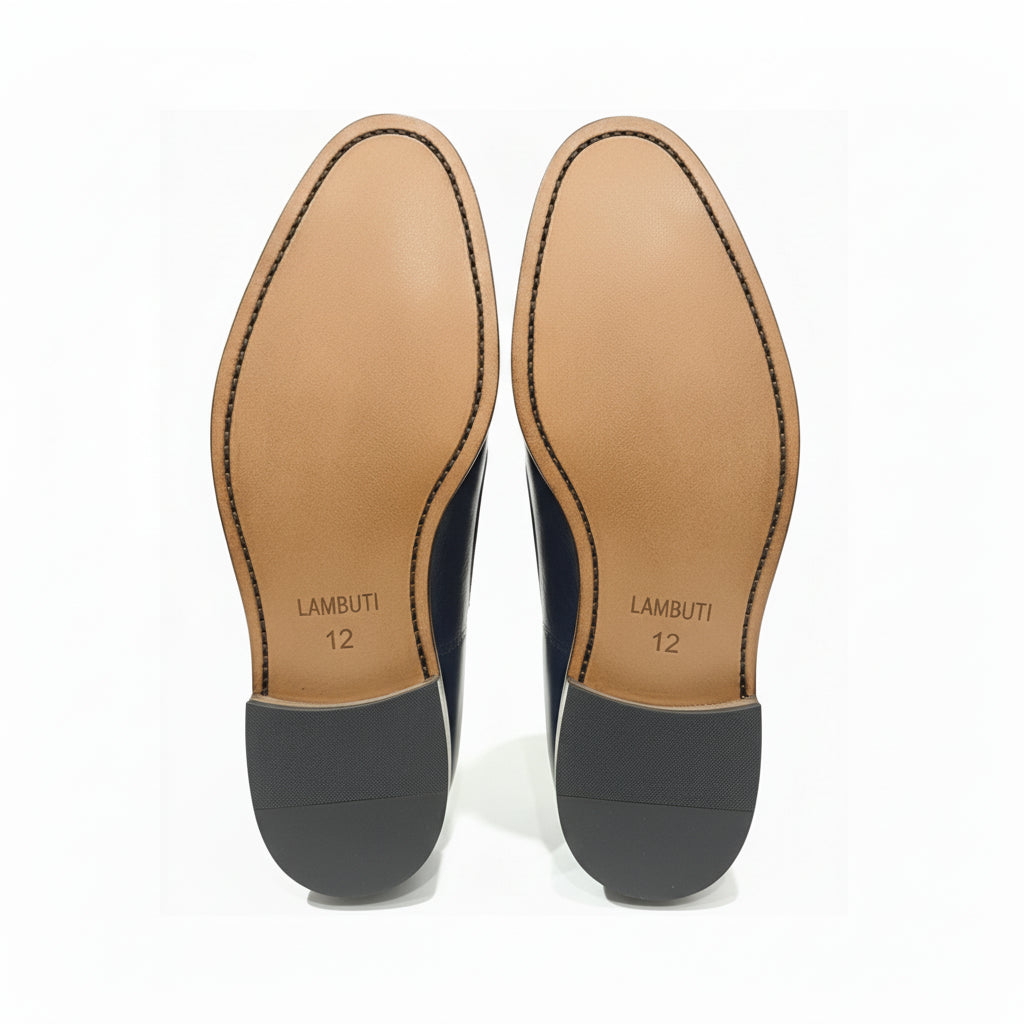 sole-view - Men's Brown Leather Formal Dress Shoes