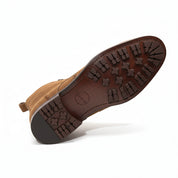 sole-view - Men's Brown Leather Lace-Up Boots