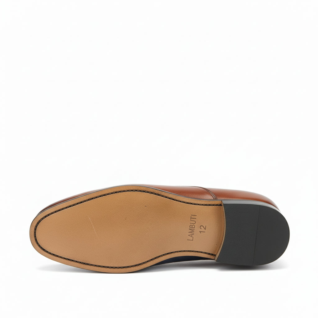 sole-view - Men's Brown Leather Loafers