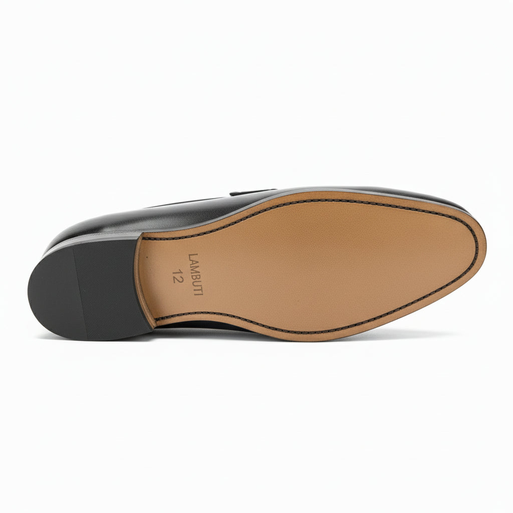 sole-view - Men's Brown Leather Loafers