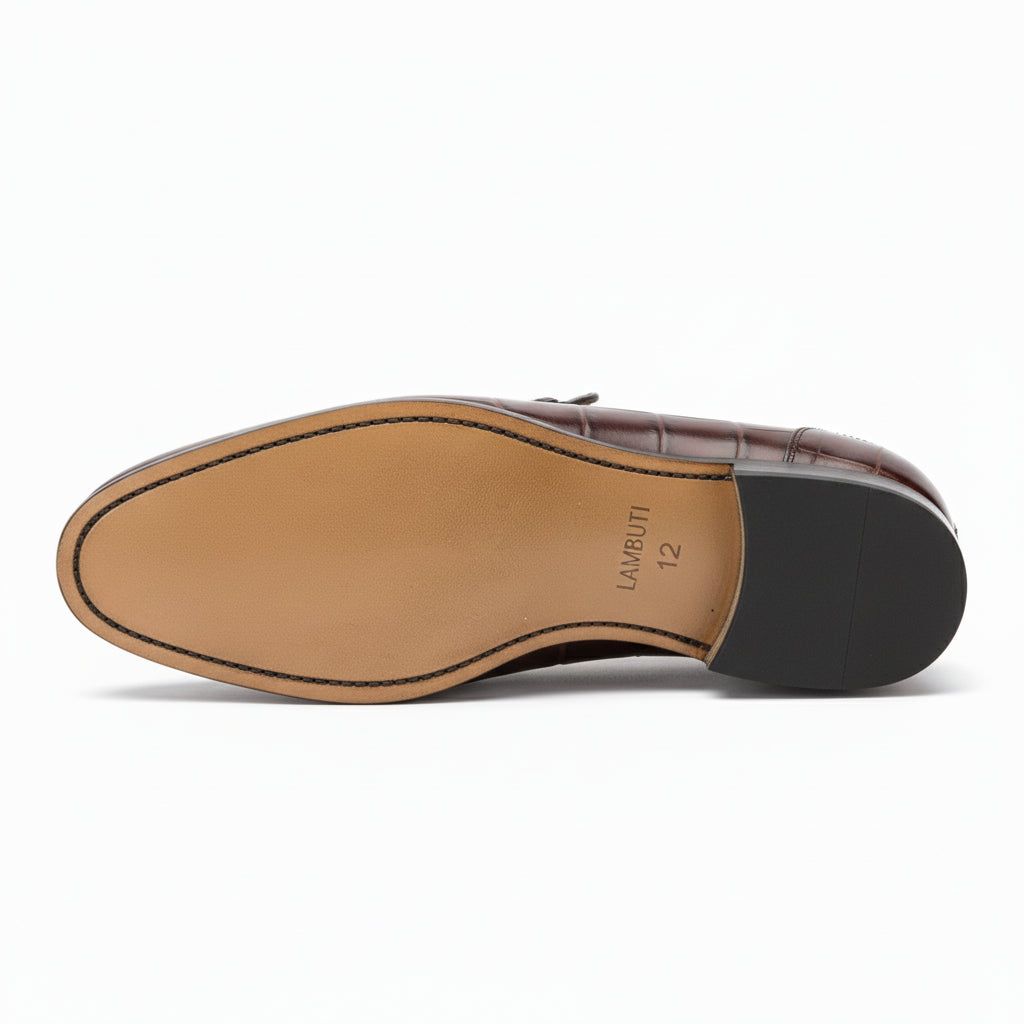 sole-view - Men's Brown Leather Moccasins