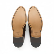 sole-view - Men's Brown Leather Monk Shoes