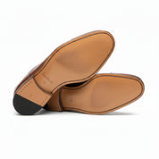 sole-view - Men's Brown Leather Oxford Dress Shoes