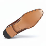 sole-view - Men's Brown Leather Oxford Dress Shoes