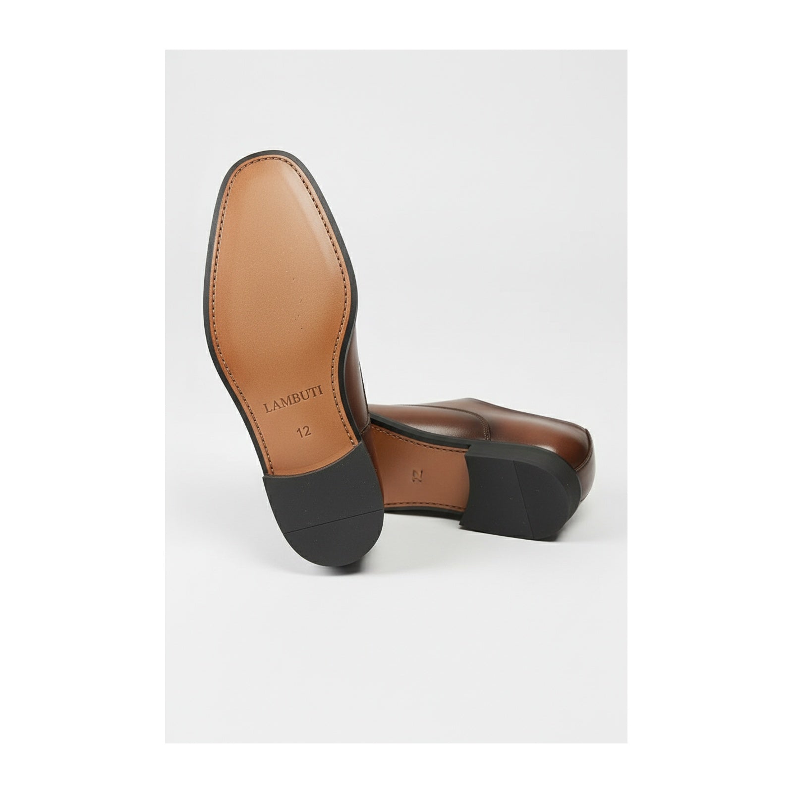 sole-view - Men's Brown Leather Oxford Dress Shoes