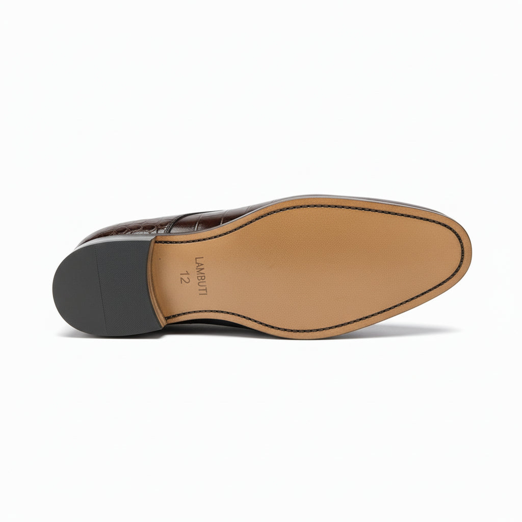 sole-view - Men's Brown Leather Oxford Shoes
