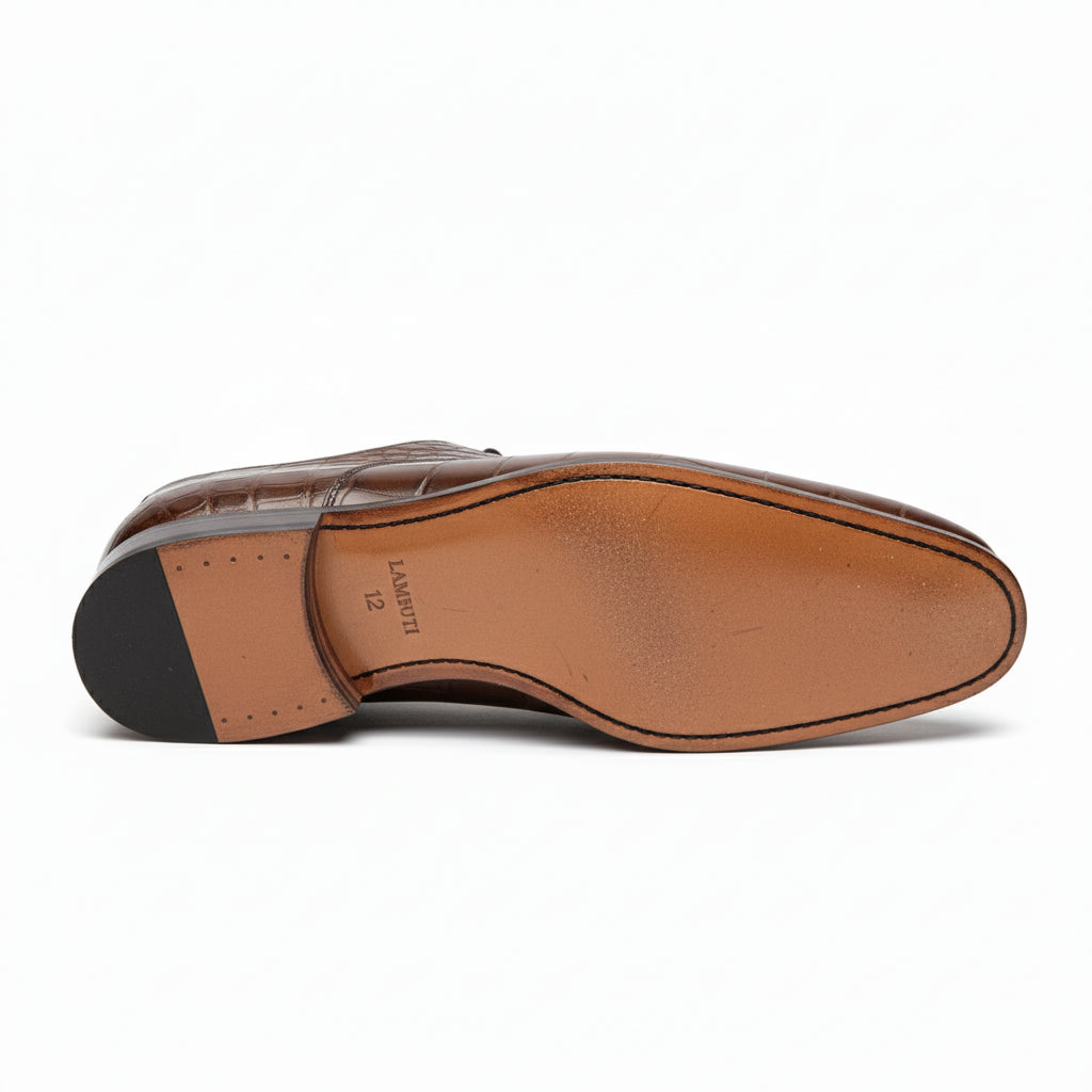 sole-view - Men's Brown Leather Oxford Shoes