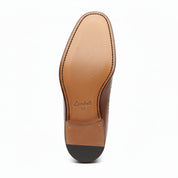 sole-view - Men's Brown Leather Wingtip Brogue Shoes