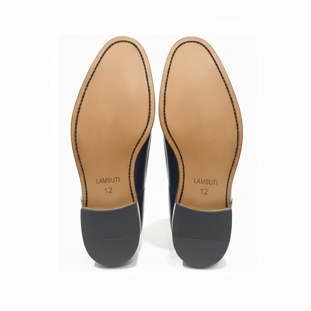 sole-view - Men's Brown Leather Wingtip Brogues