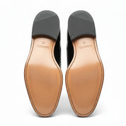 sole-view - Men's Brown Leather Wingtip Loafers