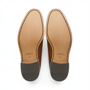 Men's Brown Oxford Leather Dress Shoes - sole-view