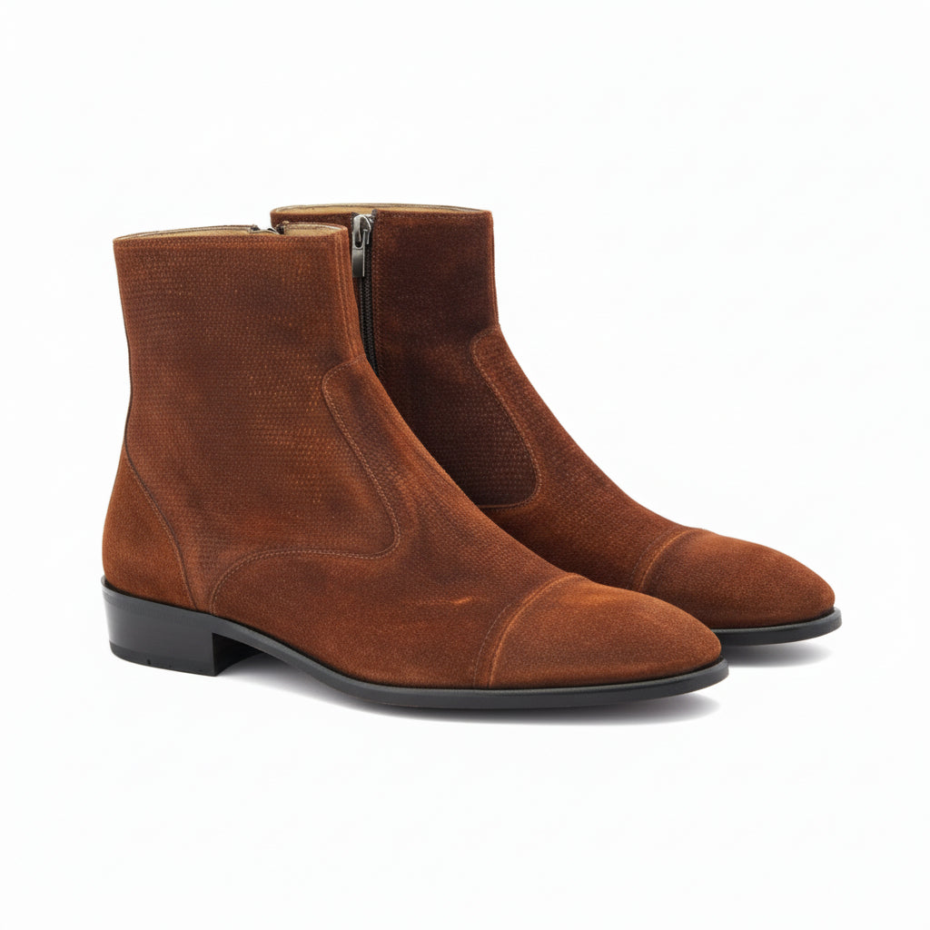 sole-view - Men's Brown Suede Ankle Boots