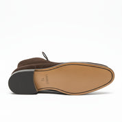 Men's Brown Suede Ankle Boots - sole-view