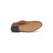 Men's Brown Suede Brogue Dress Shoes - sole-view