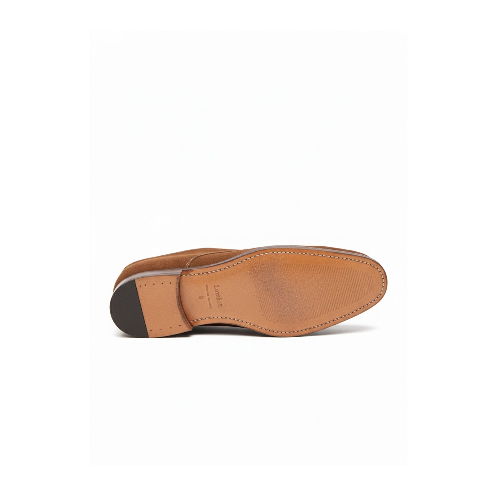 Men's Brown Suede Derby Shoes - sole-view