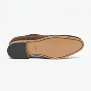 sole-view - Men's Brown Suede Leather Dress Shoes