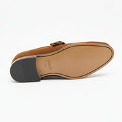 sole-view - Men's Brown Suede Moccasin Dress Shoes