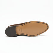 sole-view - Men's Brown Suede Moccasin Loafers