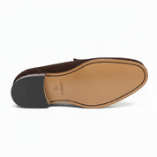 sole-view - Men's Brown Suede Moccasin Loafers