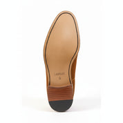 sole-view - Men's Brown Suede Penny Loafer Driving Shoes
