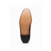 Men's Brown Suede Penny Loafers - sole-view