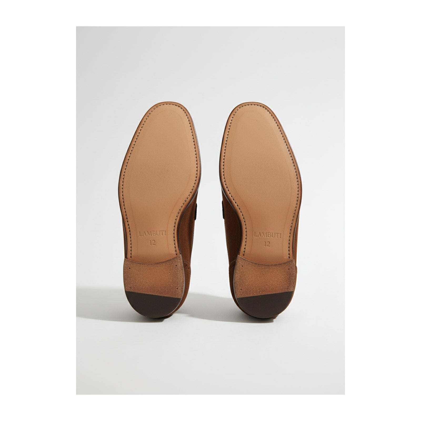 sole-view - Men's Brown Suede Slip-On Loafers