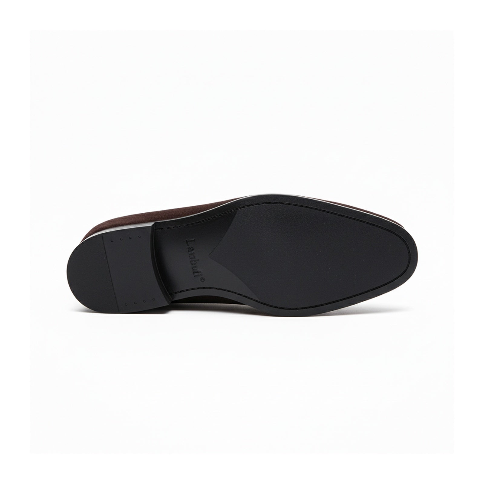 sole-view - Men's Brown Velvet Loafers